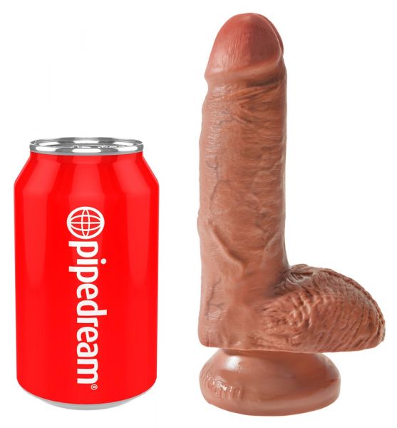7" Cock with Balls Tan