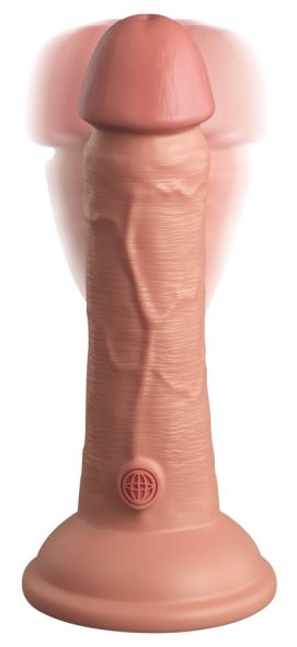 6" Vibrating Dual Density Silicone Cock