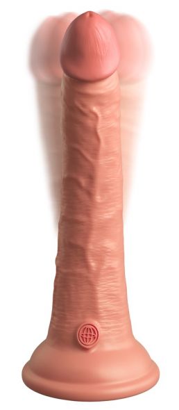 7" Vibrating Dual Density Silicone Cock