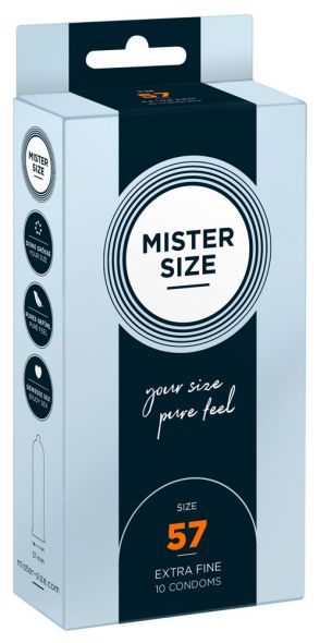 Mister Size 10 pz - Profilattici su Misura 57 mm 