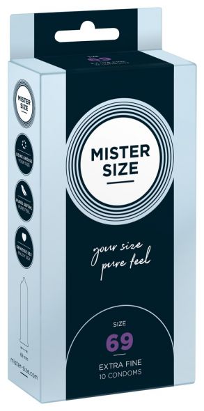 Mister Size 10 pz - Profilattici su Misura 69 mm
